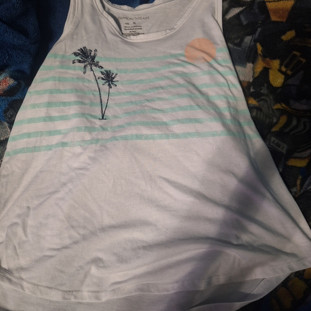 Grayson Threads Women's Muscle Tee - White and Mint